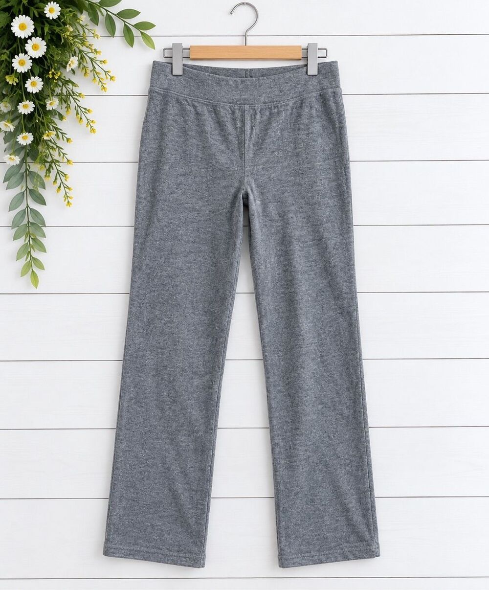 Talbots grey velour lounge pant size M